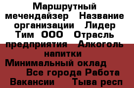 Маршрутный мечендайзер › Название организации ­ Лидер Тим, ООО › Отрасль предприятия ­ Алкоголь, напитки › Минимальный оклад ­ 26 000 - Все города Работа » Вакансии   . Тыва респ.